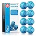 BluePet® 8x Fusselbälle für die Waschmaschine - Entfernt Tierhaare, Fusseln & Flusen, Haarfänger für Wäschetrockner - Flusenkugeln - Wäscheball (8x Hellblau)