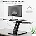 VIVO Black Height Adjustable 25 inch Standing Desk Converter, Compact Sit Stand Tabletop Monitor Riser Workstation, DESK-V001G