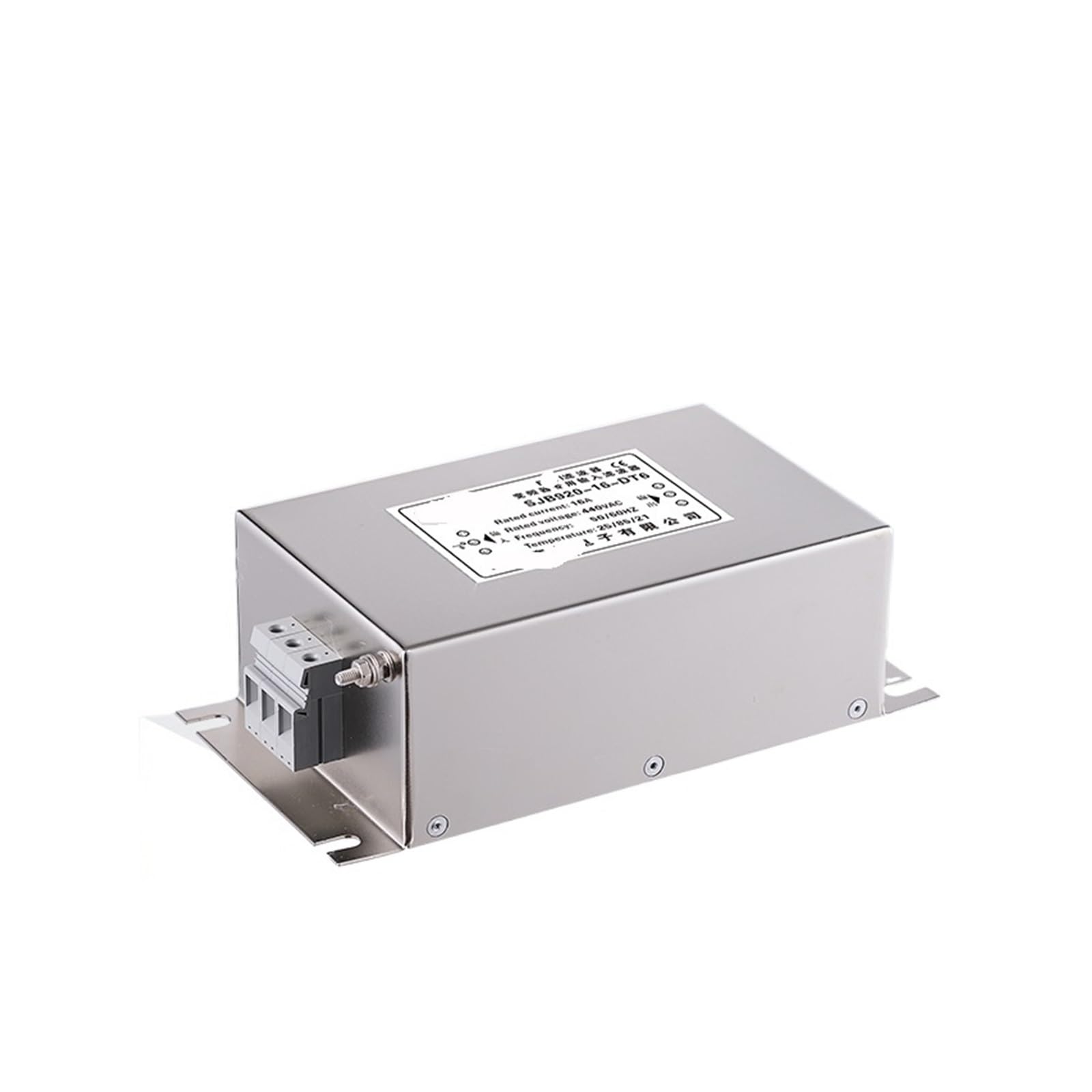 Coszwqdp 5V Sjb920-5A/250A-Dt Three-Phase Input Terminal Block Servo Inverter Dedicated Anti-Interference Power Filter 380V(Sjb920-16A-Dt 5.5/7.5Kw)