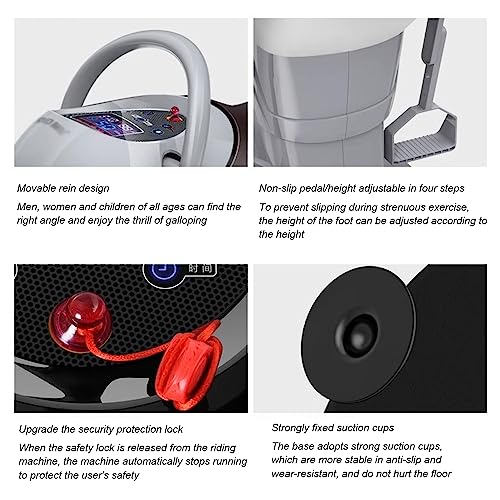 Máquina eléctrica para montar a caballo GAGALU, simulación 3D de equitación, 20 velocidades ajustables de vibración, equipo de fitness eléctrico para montar, gran pantalla LCD, manual en inglés miniatura 3