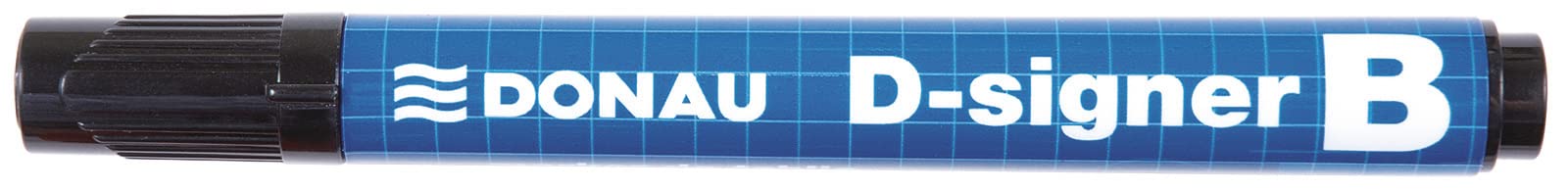 DONAU D-Signer B marker do tablic suchościeralnych, 10 sztuk, czarny, okrągła końcówka 2-4 mm, odporne na suszenie – do 72 godzin bez nasadki/nietoksyczny tusz