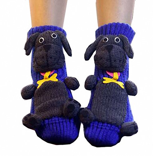 Image of Women's Thick Knit Skid proof Warm Casual Floor Carpet Socks