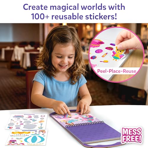 Image of Skillmatics Reusable Sticker Activity Book - Peelies, 100+ Reusable Stickers, 6 Pictures, Mess-Free Fun for Kids, Creative Play & Travel Toy, Gifts for Ages 3, 4, 5, 6, 7