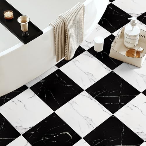 Elffloor Peel and Stick Floor Tile Marble Self-Adhesive Vinyl Flooring Waterproof Peel and Stick Flooring, 11.8 in×11.8 in,10 Pcs - Thumbnail 6