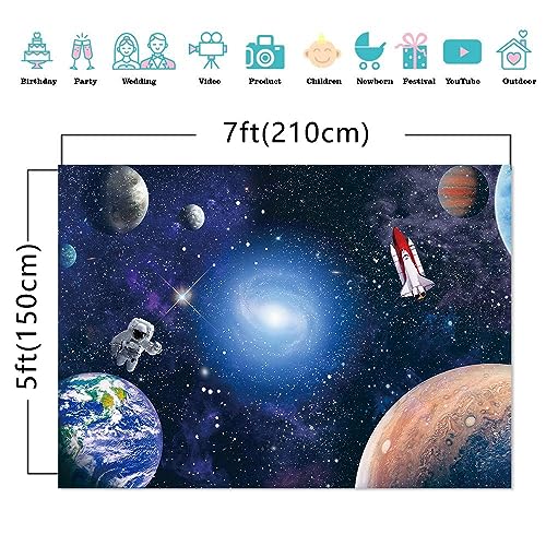 Telón fotográfico de astronauta 7x5 pies para fondo miniatura 6