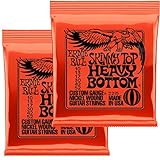 【Amazon.co.jp限定】 ERNIE BALL 正規品2215 エレキギター弦 (10-52) SKINNY TOP HEAVY BOTTOM SLINKY 2Set Pack