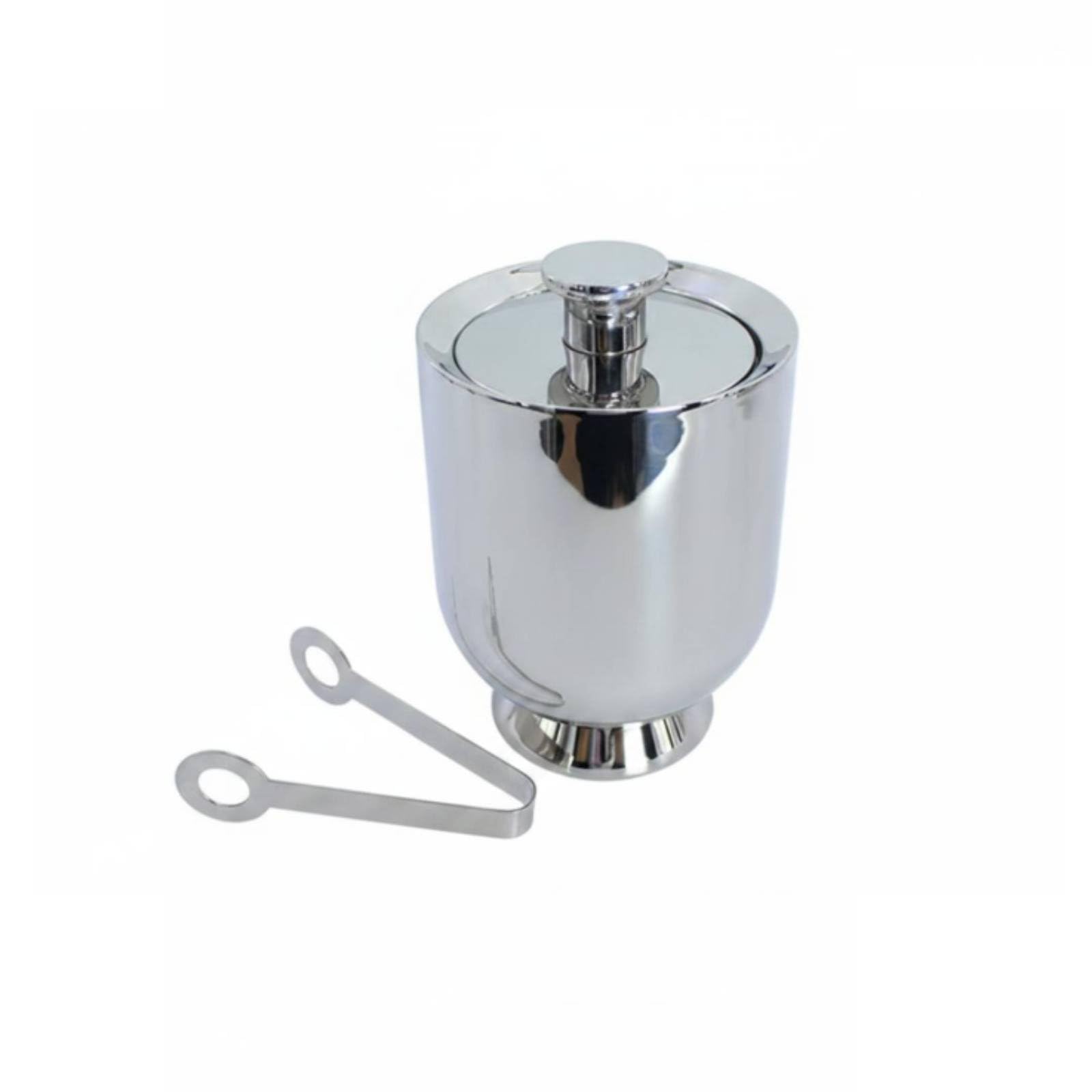predolo Seau Double Couche Inox Isotherme Rafraîchisseur Boissons Refroidisseur Champagne Acier 304, Seau À Glace Avec Couvercle Et Pince, Finition Brillante