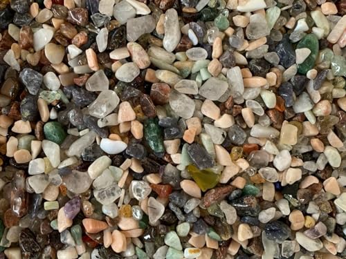 Image of GAF TREASURES 2 oz Lot Natural Mixed Semi Tumbled Gemstone Chips, Crushed Mini Crystals, Undrilled Crystal Chips (Assorted)