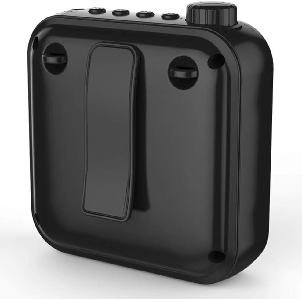 Voice Amplifier 12W Rechargeable PA System (1200mAh) with Wired Microphone for Teachers, Coaches, Tour Guide and More (Black)