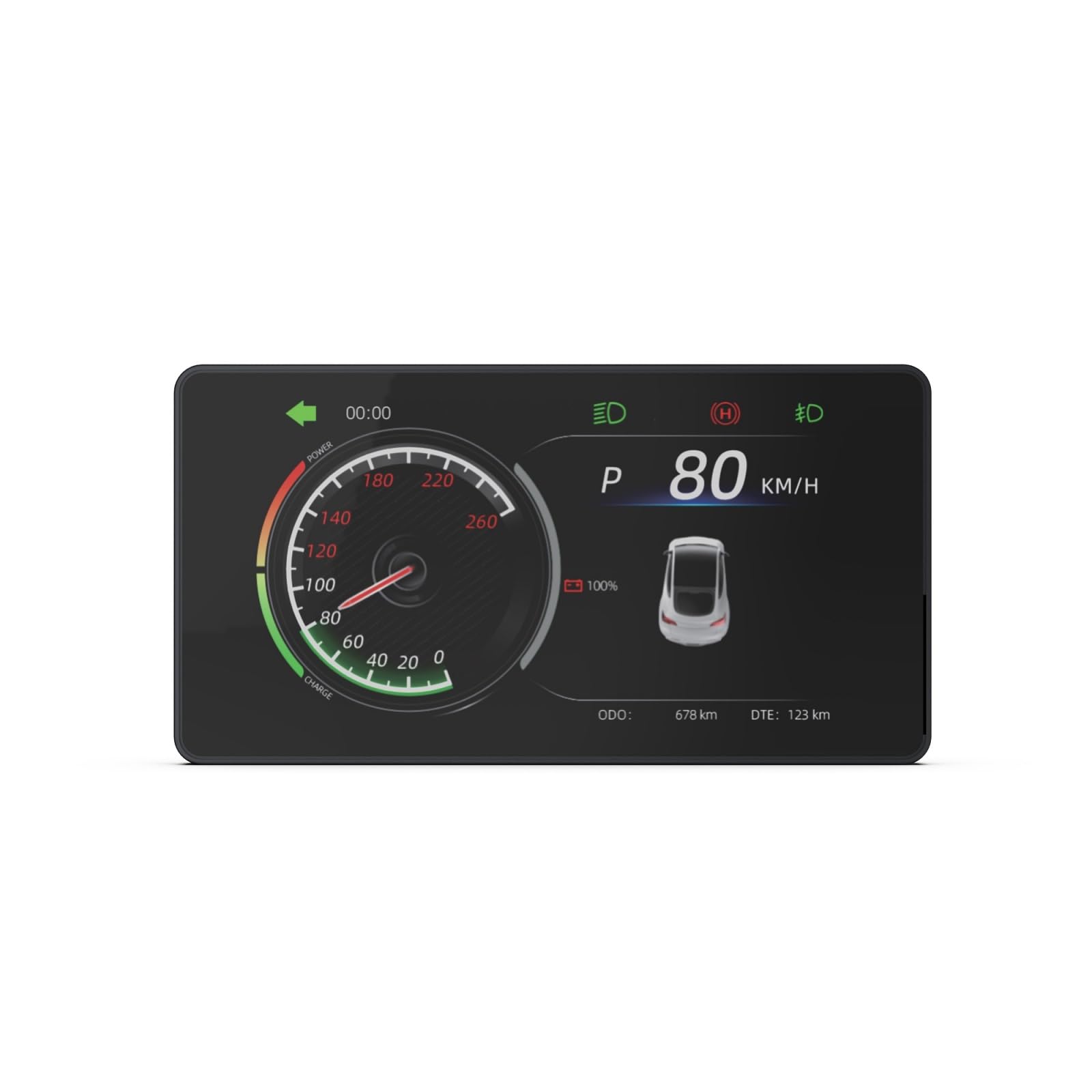 M98 Multifunctional Digital HUD Gauge for Tesla 3 Mode Car HUD Head Up Display Multifunction Speedometer Odometer with 5'' Display,Tire Pressure Monitoring,Speed Display,Gear Position Display