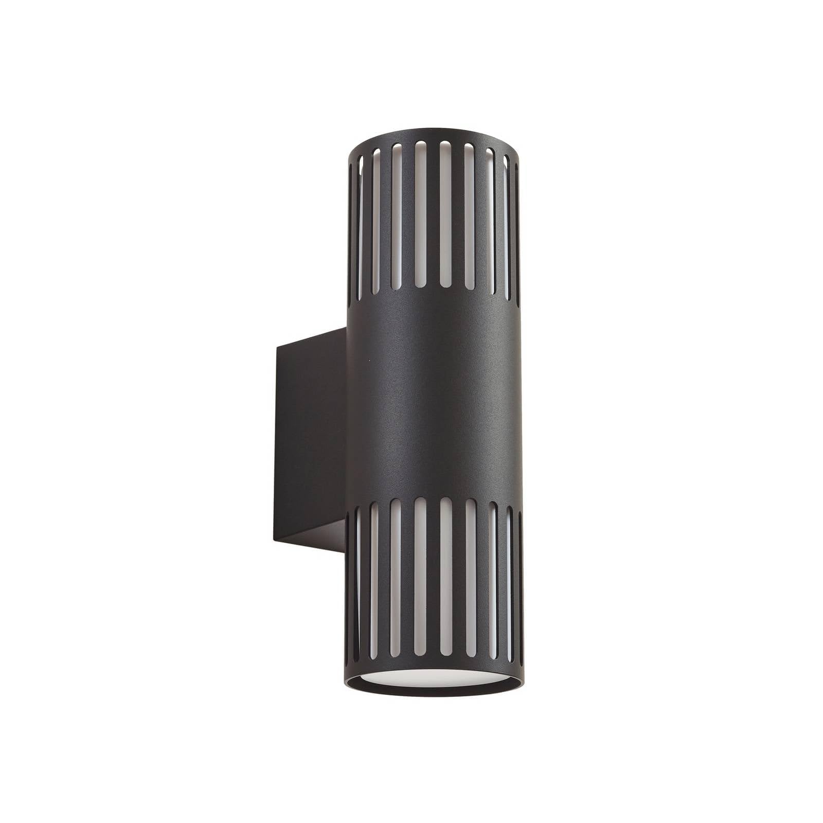 Lindby Wandleuchte außen Lurinda (spritzwassergeschützt (Modern) in Schwarz aus Aluminium (2 flammig, E27) - Außenwandleuchten Wandlampe Led Außenlampe Outdoor für Außenwand/Hauswand