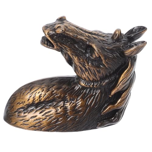Yardenfun Tiradores para Puertas Diseño Cabeza de Caballo Fáciles de Instalar Resistentes y Decorativos para Armarios y Puertas Interiores Acabado Bronce Vintage