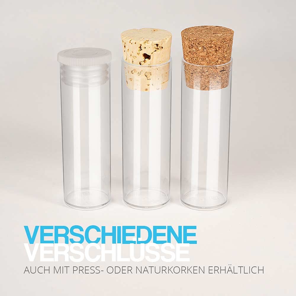 Tuuters Kunststoff-Reagenzgläser Mit Korken – 10 Produktbild-Vorschau 2
