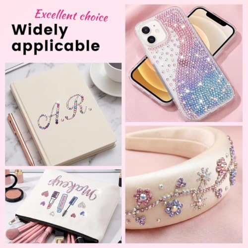 Image of Rhinestones Bedazzling Kit, 24 Colors 3mm Jelly Resin AB Flatback Rhinestones with 3 x 10ml B7000 Glue, Tweezers, Pickup Pen, Sorting Tray & Sharpeners for DIY Crafts, Nail Art, Clothes & Decorations