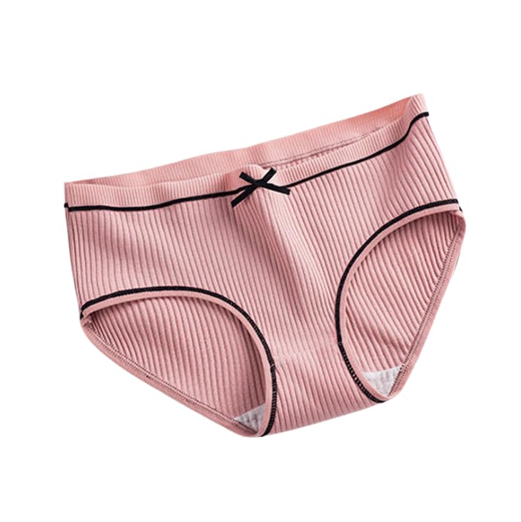 shree111enterprise Womens Ribbed Cotton Panties Soft Breathable Hipster Briefs Comfortable Mid Rise Innerwear with Cute Bow Detail Stylish Stretchable Lingerie-picture-11
