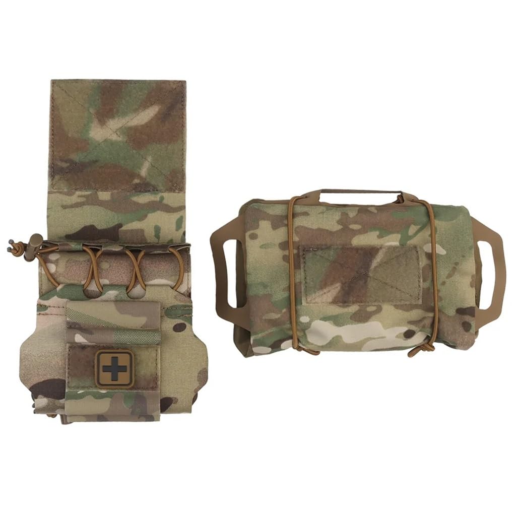 Taktische IFAK Tasche Rolle Und Träger Medizinische Trauma Kit Tasche Erste Hilfe Kits Lagerung Weste Zubehör EDC Outdoor Jagd (Color : RG)