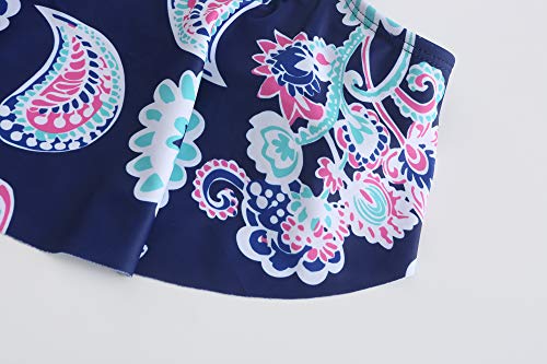 Image of Girls Two Piece Bikini Swimsuits Hawaiian Floral Bathing Suit for Kids Summer Beach Swimwear Set 3-16 Years
