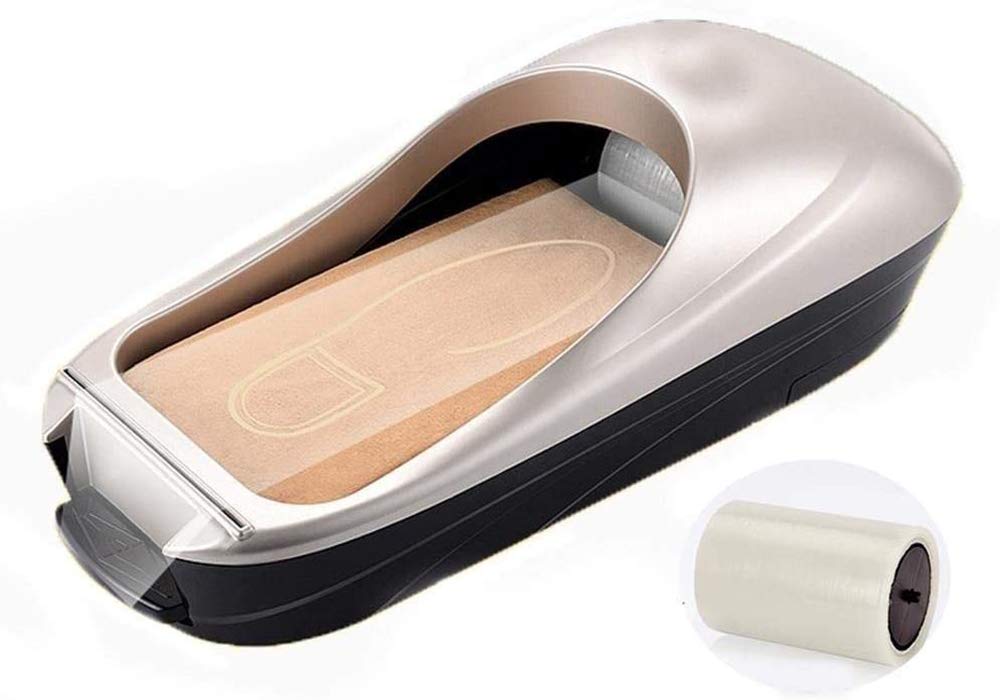 Máquina automática para cubrir zapatos en el hogar con película plástica