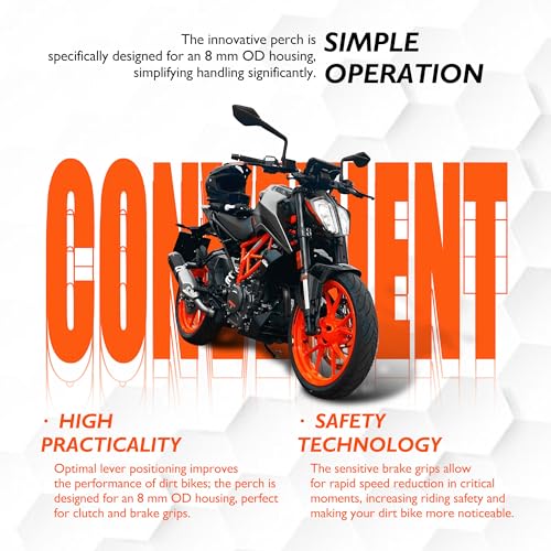 HISports Kupplungshebel und Bremsgriff für 50CC-125CC Dirt Pit Bike, 22mm-Lenker Folding mit Perch