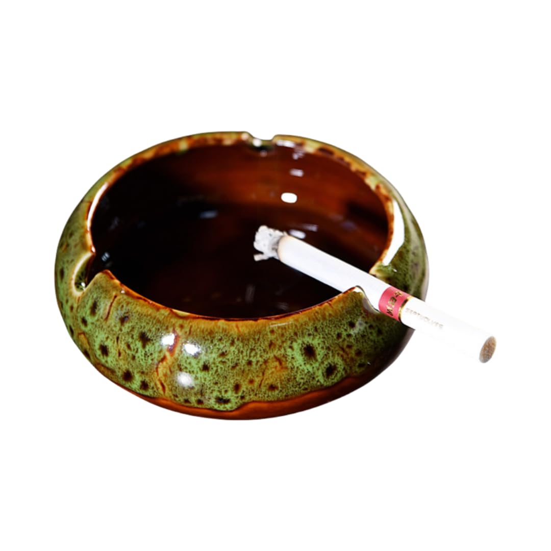 Atotllaf Emerald Green Ash Trays Indoors Double Color Kiln Changed Small Ashtray Hotel Restaurant Household