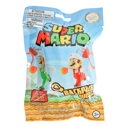 Super Mario Figure Hangers Mystery Blind Bag, Assorted Clip-On Characters, 24 Count2