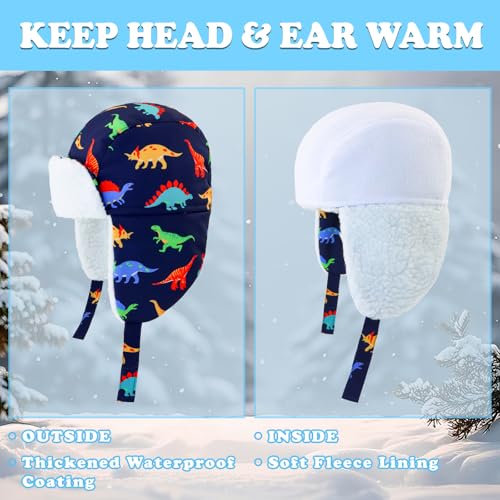 Image of BAVST Winter Trapper Hat for Boys Girls Waterproof Warm Baby Toddler Ushanka Fleece Beanie Hats for 6M-6T