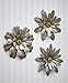 The Lakeside Collection Rustic Galvanized Metal Hanging Wall Flowers Decor - Set of 3 - Distressed Finish