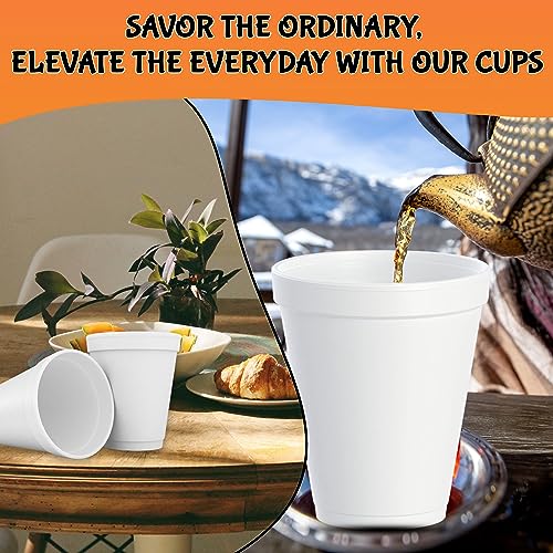 Concession Essentials CE-FOAM CUPS 16-100CT 16Oz Disposable White Foam Cups thumb #2