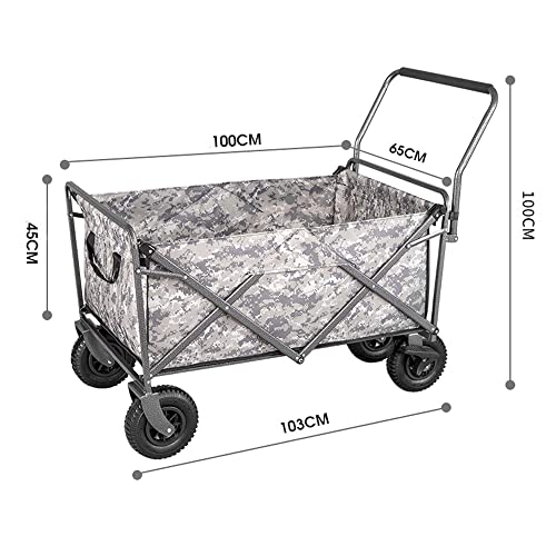Carretilla plegable portátil para camping y transporte con capacidad de 100 kg y ruedas neumáticas miniatura 7