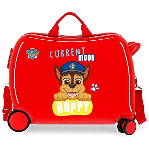 Paw Patrol Playful Kinder-Koffer Rot 50x39x20 cms Hartschalen ABS Kombinationsschloss 38L 2,1kgs 4 Räder Handgepäck Cover