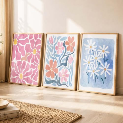 Image of kotart Versatile Painting Boho Wall Art Home Decoration Paintings With Frame For Living Room Bed Room Hotel Wall Decor Digital Reprint Set of 3