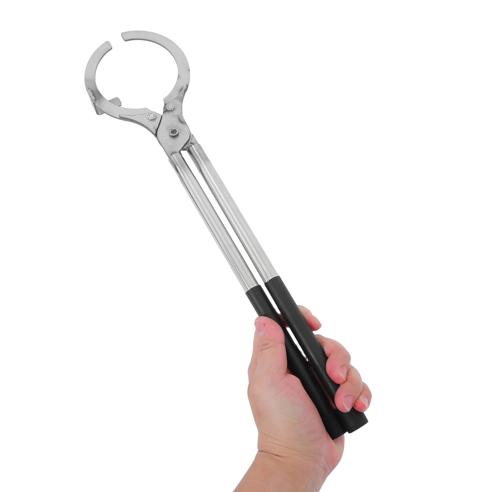GALPADA Pinzas para Crisol de Fundición de Metales de Acero Inoxidable Mango Largo, para Crisoles de Grafito de 3-4 Kg, Cierre de Seguridad, Herramienta para Hornos de Fusión y
