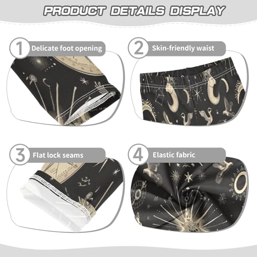 Toddler Girls Leggings Printed Yoga Pants Leggings Moon Zodiac Signs for Kids3