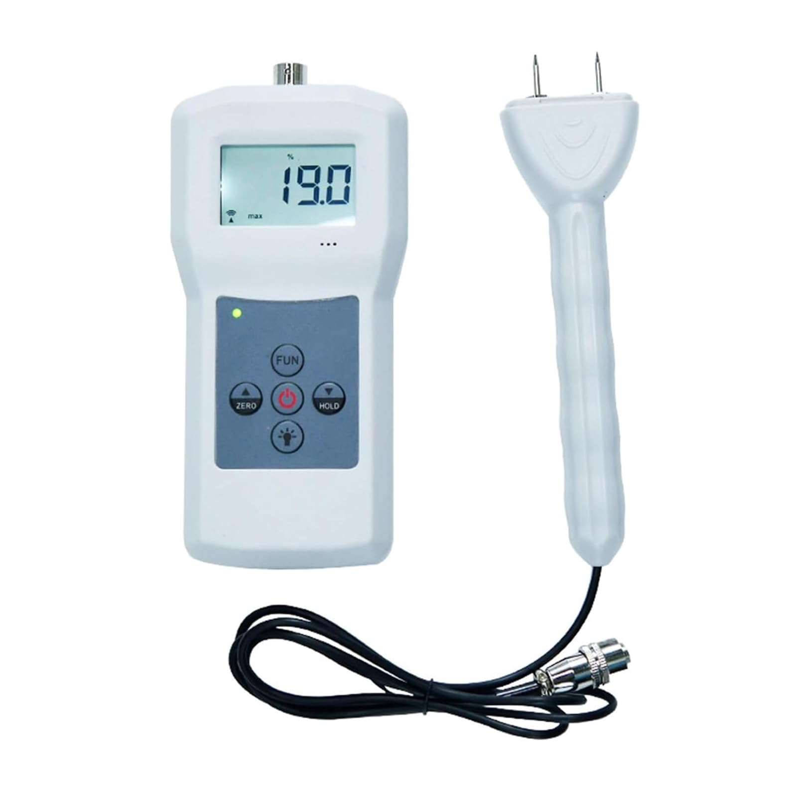 MYFTNP Paper Moisture Meter Tester, Digital Paper Moisture Tester, Needle-type Sensor, Measurement Range 0-95%, Accuracy: 0.1%, 1s Measurement, For Paper Mills, Cardboard Box Factories