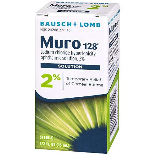 muro 128 eye drops temporary relief of corneal edema eye care sodium chloride hypertonicity ophthalmic solution 2 05 fl oz