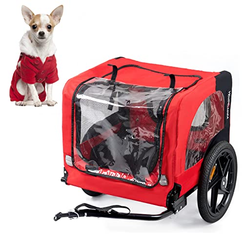 SogesHome Hundeanhänger Fahrradanhänger Fahrrad Anhänger für Hunde Reise & Transport Hundefahrradanhänger XXL Fahrradanhänger & Trolley Fahrradzubehör Haustierbedarf Pet-Stroller aus 600D Oxford