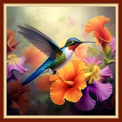 Image of Joyhoor Stamped Cross Stitch Kits for Beginners Needlepoint Kits for Adults Embroidery Kits 11CT Counted Cross Stitch Kits Printed Embroidery Pattern-
