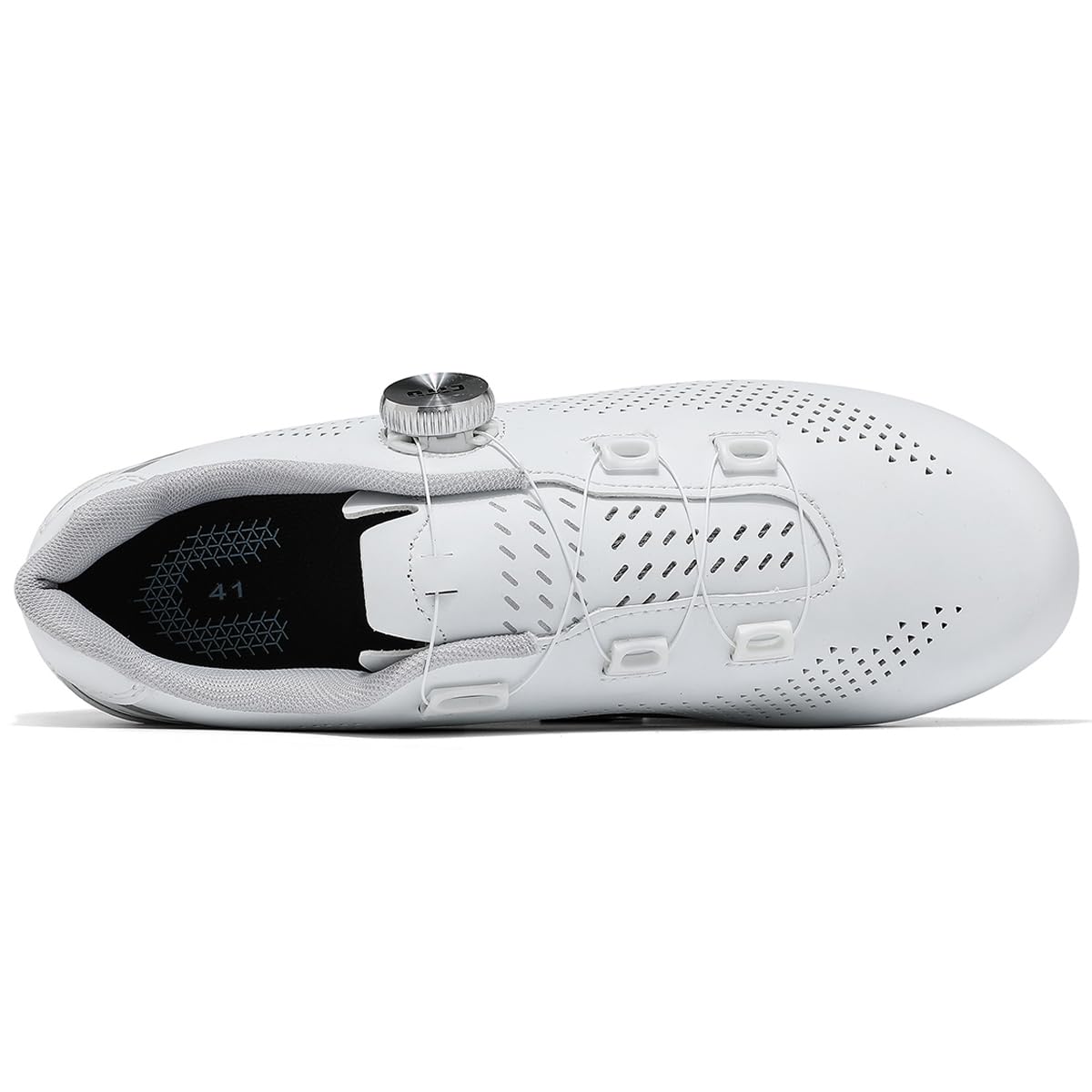 Scarpe Ciclismo Senza Attacchi Uomo, Antiscivolo Scarpe da Strada e Mountain Bike Nessun Tacchetto con Sistema di Lacci A Rotazione Rapida
