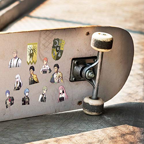 Fire Emblem Three Houses, 11 Pack, Golden Deer Tech Decals, Waterproof Stickers for Phone, Laptop, Water Bottle, Skateboard, Vinyl Stickers for Boys and Girls