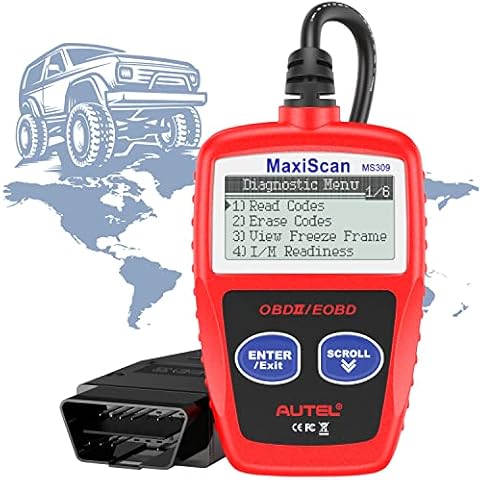 Autel MaxiScan MS309 OBD2 Code Reader, Check Engine Fault, Check Emission Monitor Status, Clear Codes, View Freeze Frame Data, CAN Diagnostic Scan Tool for All OBD II Protocol Vehicles After 1996 Cover