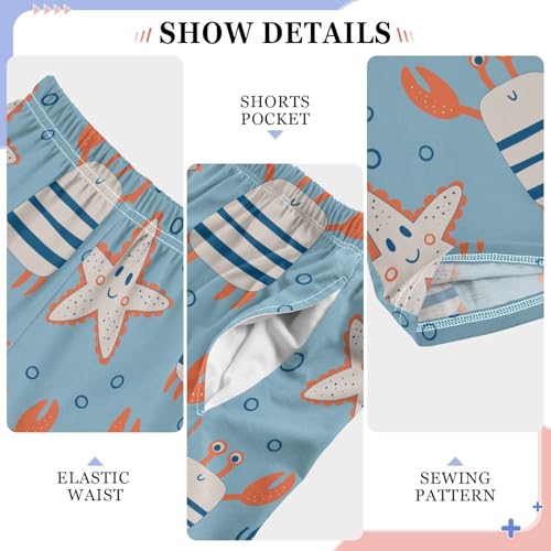 ZZKKO Funny Starfish Crabs Algae Boys Pants for Kids Jogger Pants with Pockets S-XL4