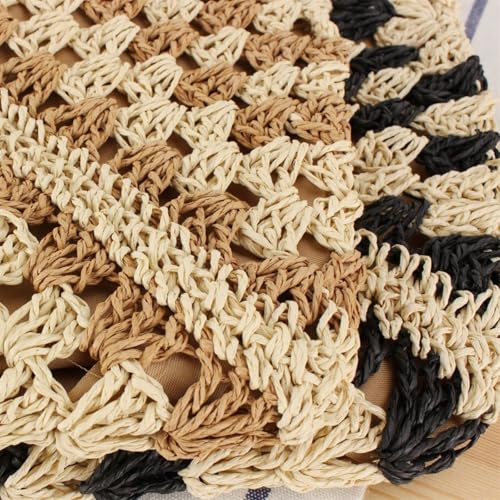 Bolso Tejido de Rafía para Mujer Casual Playa miniatura 7