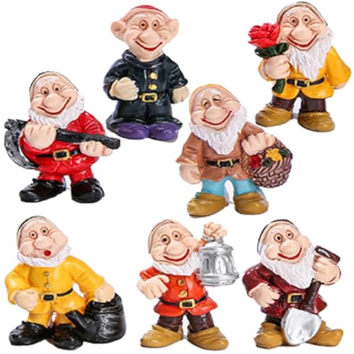 7 Pcs Mini Gnome Statue, Mini Garden Gnomes - Image 3