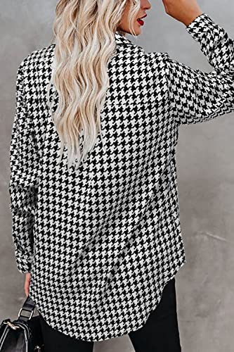 Magritta Women's Shirts Fashion Casual Loose Fit Long Sleeve Button Down Lightweight Collared Blouse Tops2