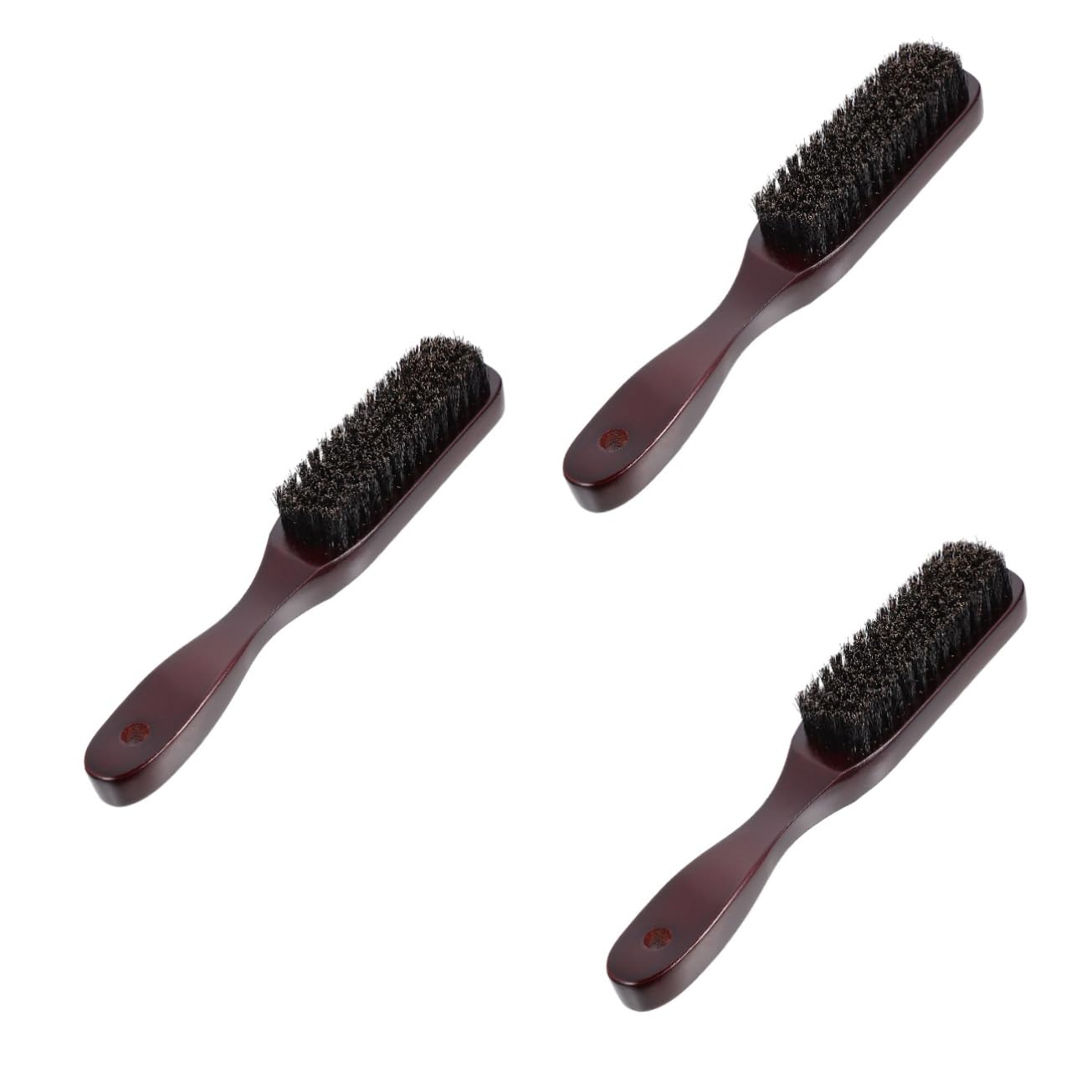 Beavorty 3 Pezzi Spazzola per Barba da con Manico in Legno Spazzola per Il Viso Delicata per Salone Facile da Pulire Portatile Elegante per Uomo