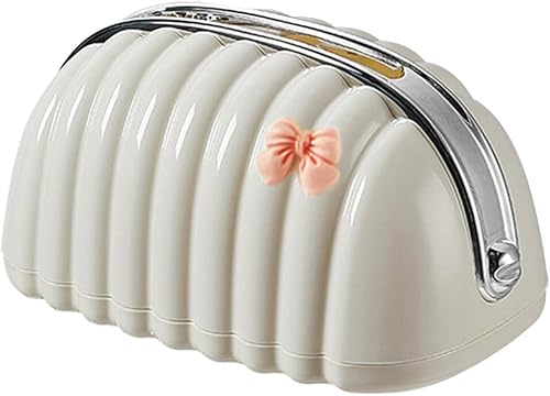 Cabilock Soporte para toallas de papel de decoración, servilletas, dispensador, forma de concha, organizador de pañuelos en forma de concha, estuche