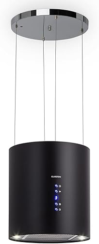 Klarstein Campana extractora de isla colgante, ventilador extractor para islas de cocina, flujo de aire de 558 mh, temporizador, ventilador