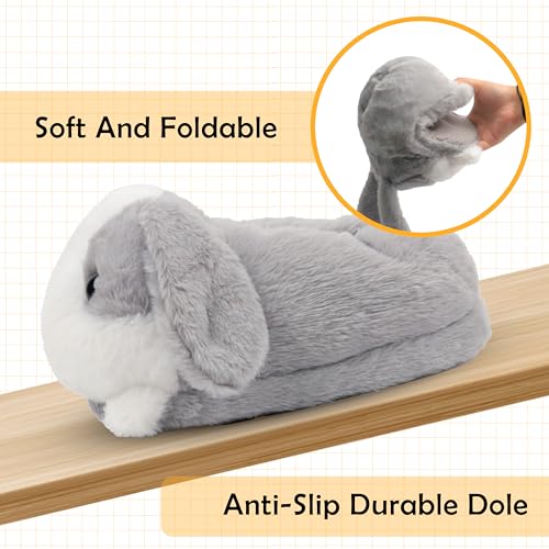 Women Animal Bunny Slippers Cute Plush House Shoes Warm Novelty Cartoon Slippers Gifts for Birthday Christmas3