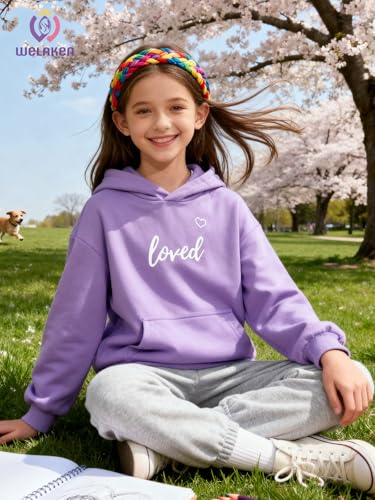 Image of WELAKEN Sweatshirts for Girls Toddler & Kids II Little Girl's Pullover Tops Sweaters & Hoodies