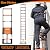 14.5FT Telescoping Extension Ladder for RV Attic Home, Multi-Purpose Collapsible Ladder with Non-Slip Feet, Lightweight Retractable Telescopic Ladder with 2 Triangle Stabilizers & Safety J-Hook